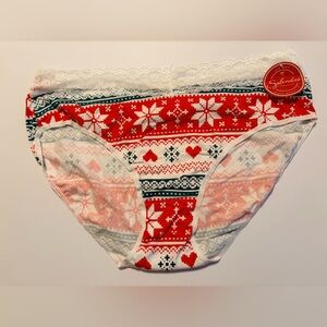 NWT Splendies Red & White Fair Isle Holiday Panties Size 4X – Bundle 5/$25